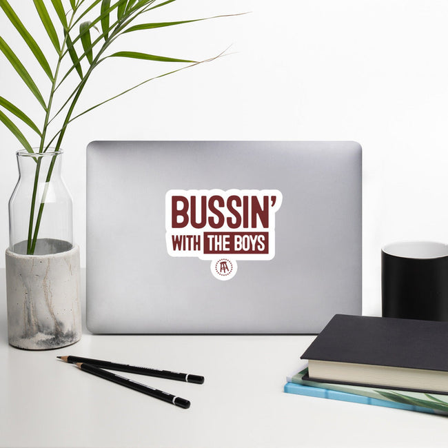 Bussin' With The Boys Sticker-Stickers-Bussin With The Boys-Barstool Sports