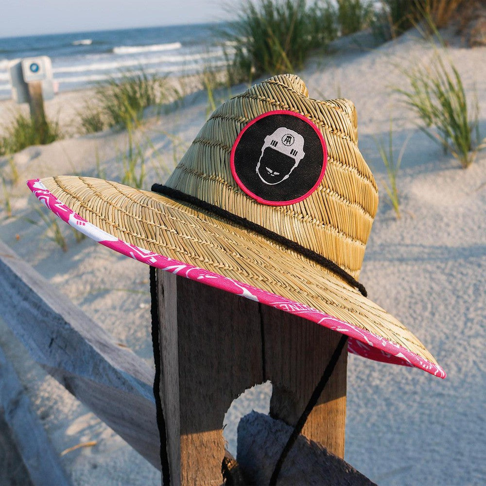Pink Whitney Straw Lifeguard Hat-Hats-Pink Whitney-Tan-Barstool Sports