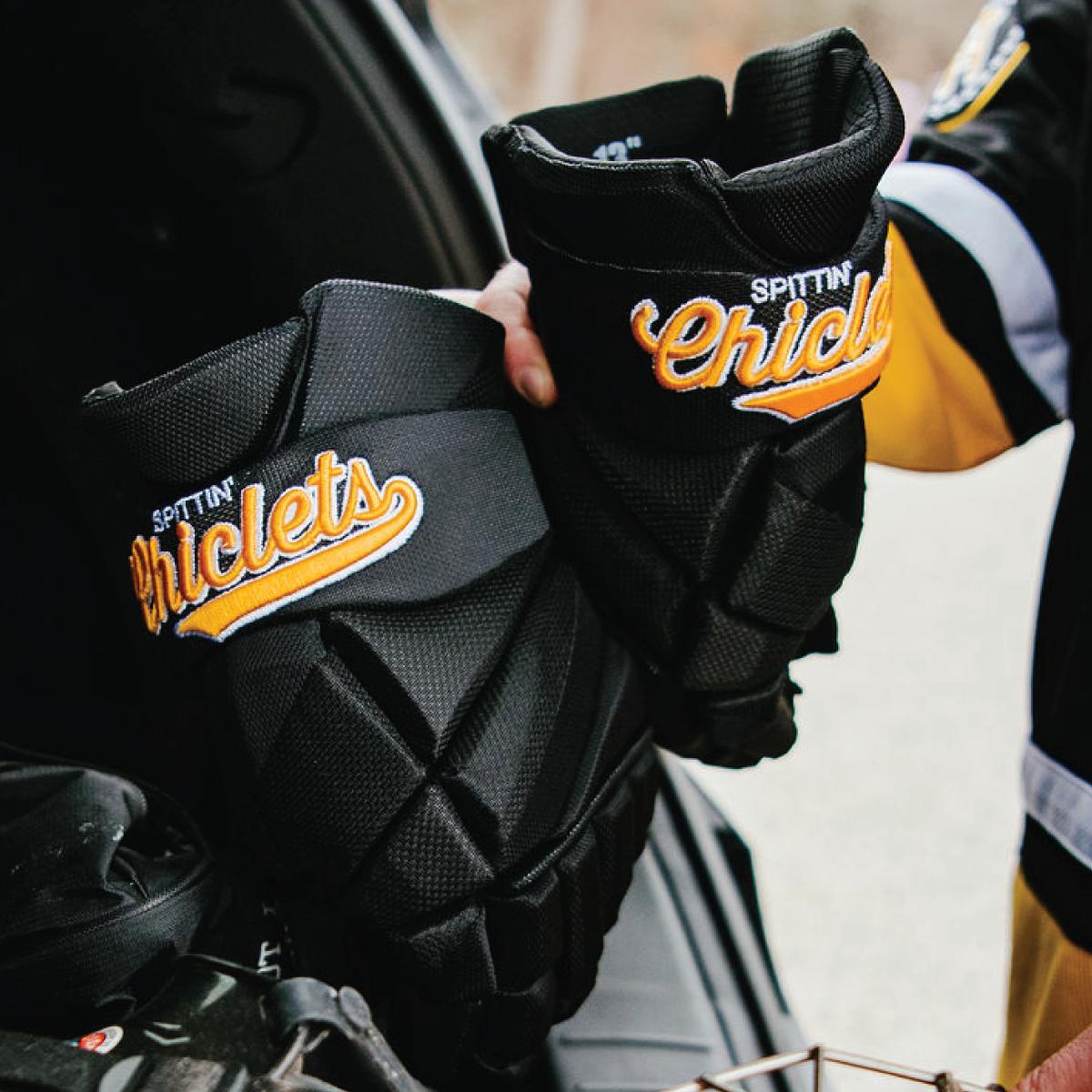 Spittin' Chiclets Hockey Gloves-Accessories-Spittin Chiclets-Junior-10 INCH-Barstool Sports