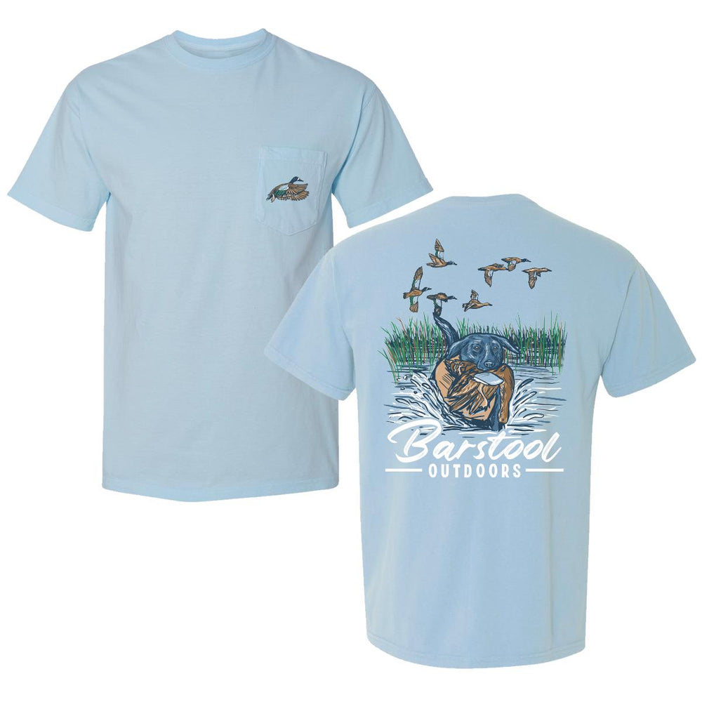 Barstool Outdoors Duck Hunt II Pocket Tee-T-Shirts-Barstool Outdoors-Light Blue-S-Barstool Sports