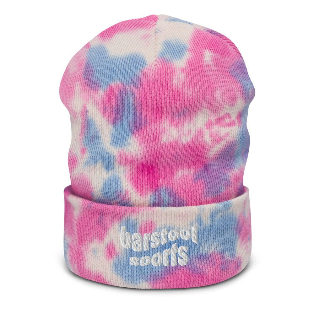 Barstool Sports Tie Dye Beanie-Beanies-Barstool Sports-Pink-Barstool Sports