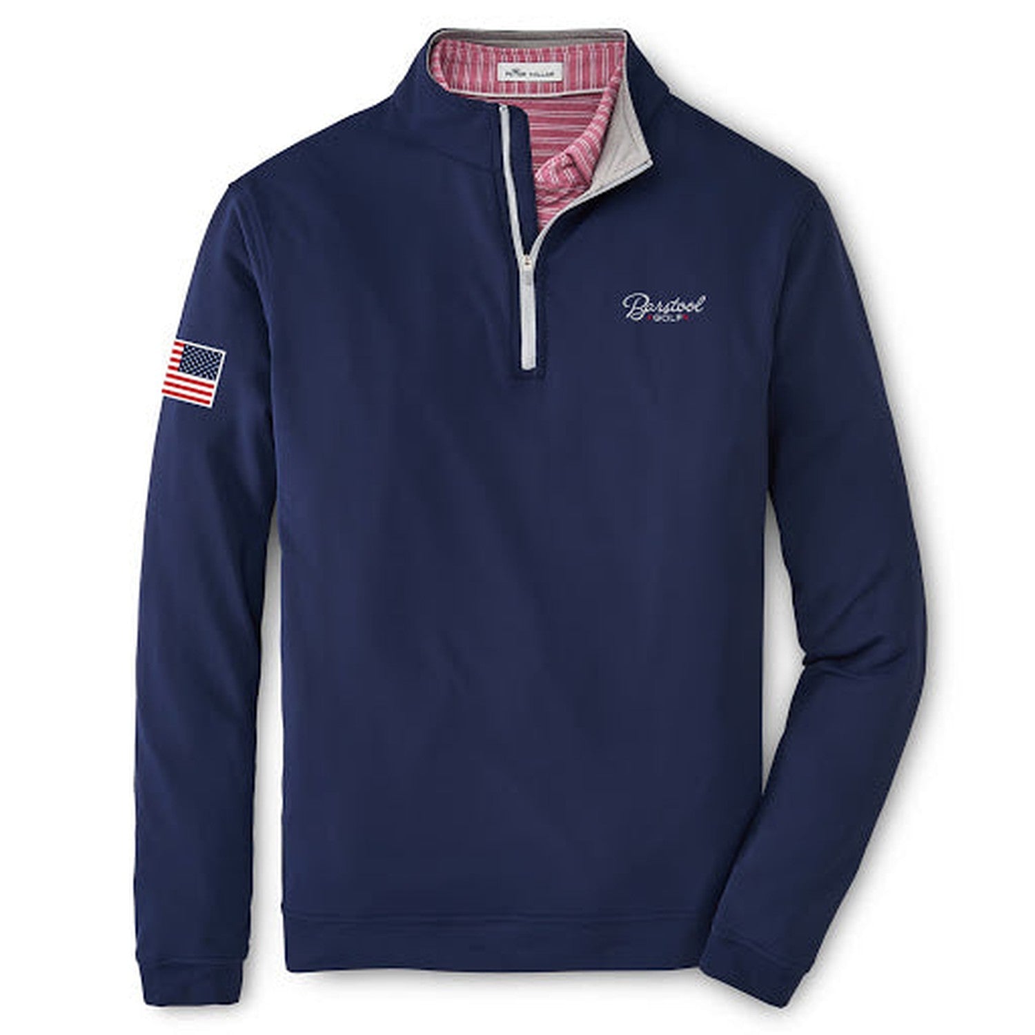 Peter Millar x Barstool Golf Perth Performance Quarter Zip-Pullovers-Fore Play-Navy-S-Barstool Sports