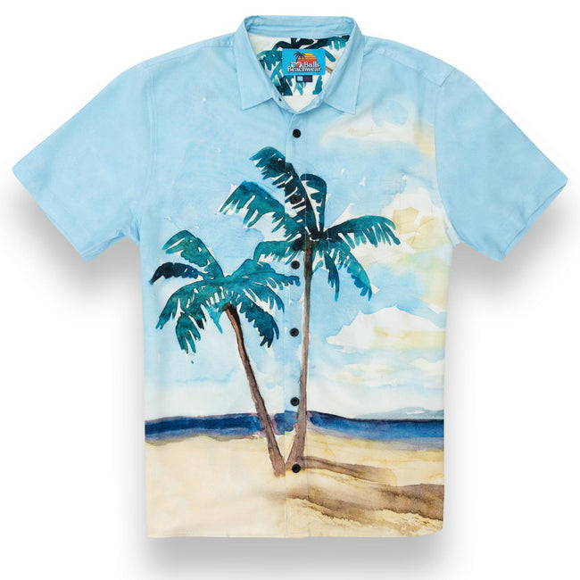 Balls Beachwear Bob's Your Uncle Button Up-T-Shirts-Balls Beachwear-Light Blue-S-Barstool Sports