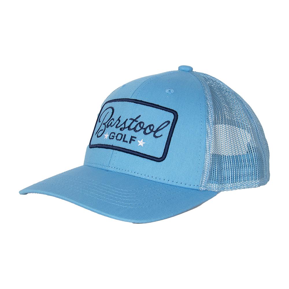 Barstool Golf Trucker Hat II-Hats-Fore Play-Light Blue-Barstool Sports