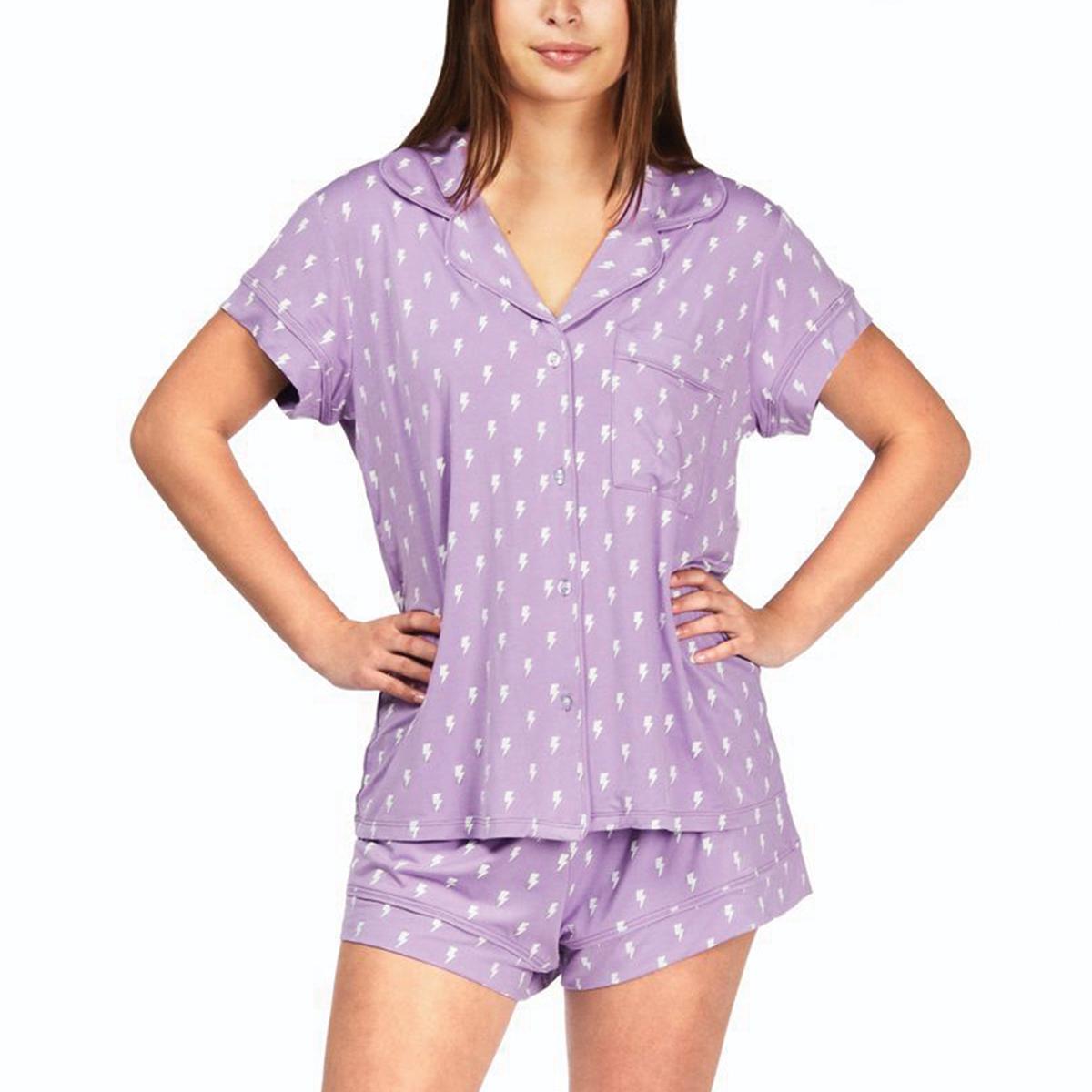 CITO Pajama Shorts-Sleepwear-Chicks in the Office-Purple-S-Barstool Sports