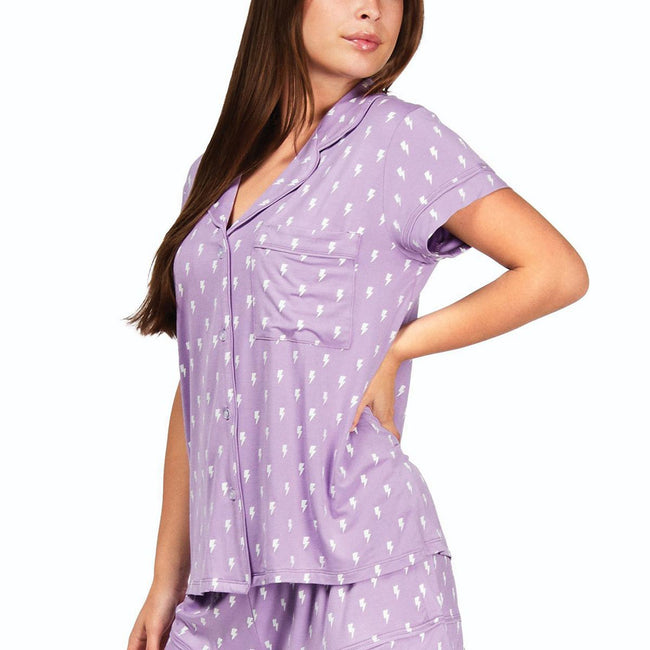 CITO Pajama Shirt-Sleepwear-Chicks in the Office-Purple-S-Barstool Sports