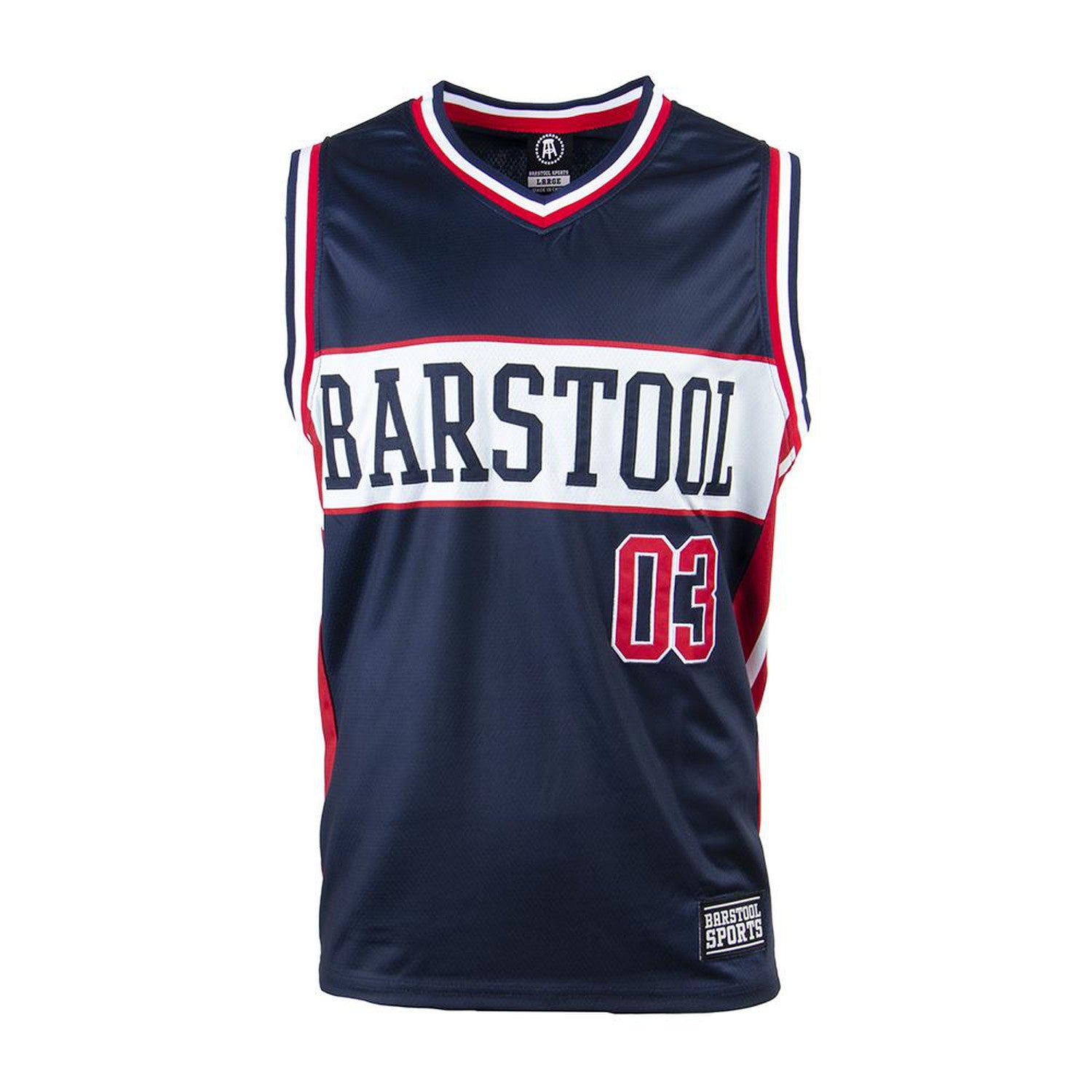 Barstool Sports Authentic Basketball Jersey | Barstool Sports Navy
