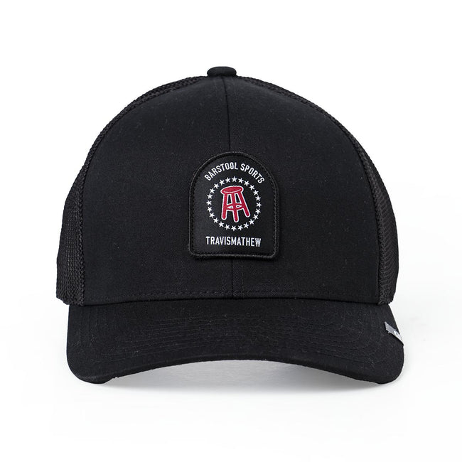 TravisMathew x Barstool Patch Hat II-Hats-Fore Play-Black-Barstool Sports