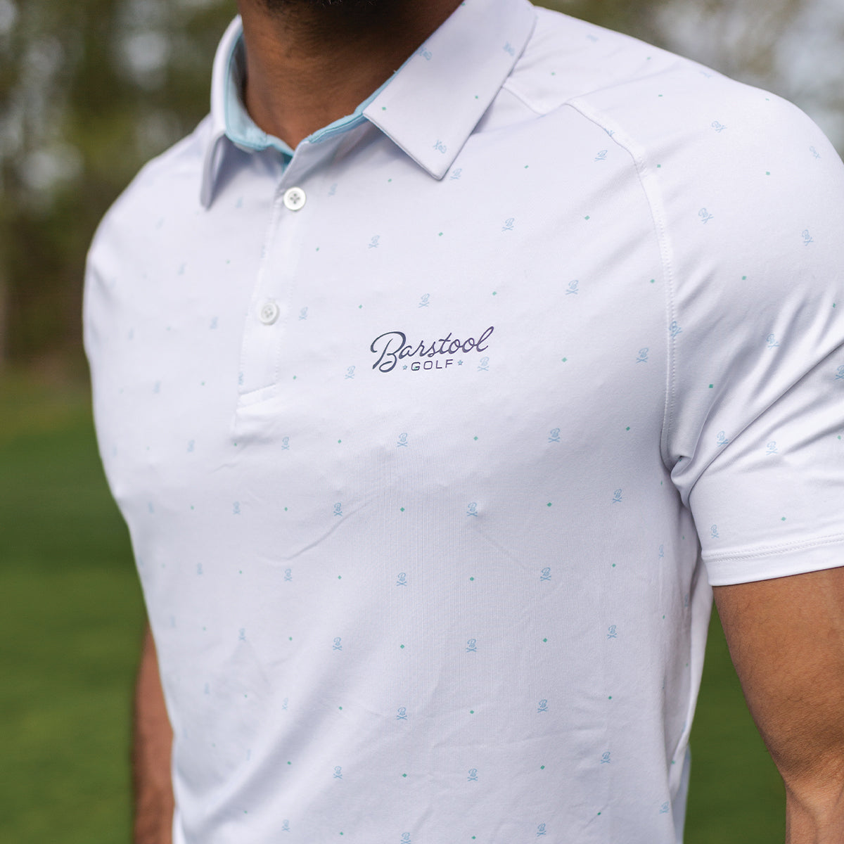 UNRL x Barstool Golf Crossed Tees Polo-Polos-Fore Play-Barstool Sports