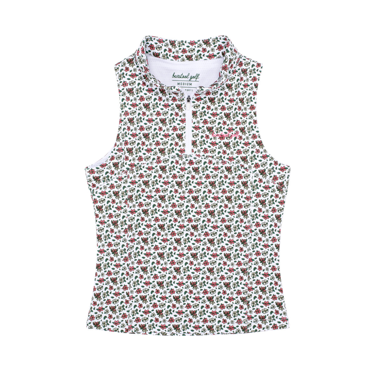 Barstool Golf Women's Floral Sleeveless Top-T-Shirts-Fore Play-White-XS-Barstool Sports