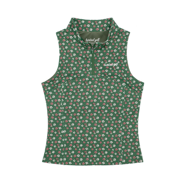 Barstool Golf Women's Floral Sleeveless Top-T-Shirts-Fore Play-Green-XS-Barstool Sports