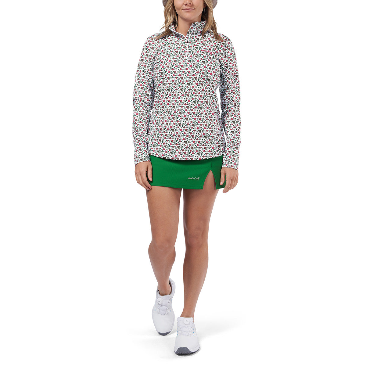 Barstool Golf Women's Floral Quarter Zip-Pullovers-Fore Play-Barstool Sports