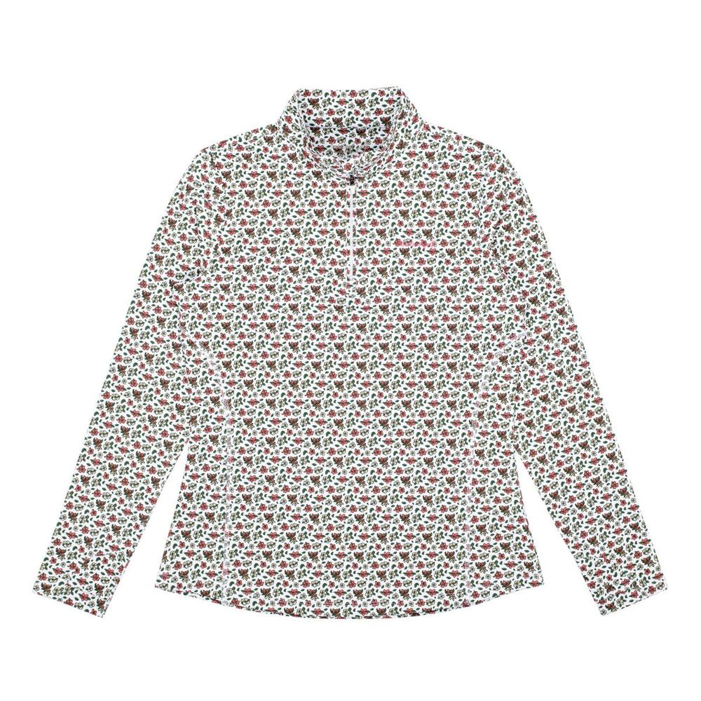 Barstool Golf Women's Floral Quarter Zip-Pullovers-Fore Play-White-XS-Barstool Sports