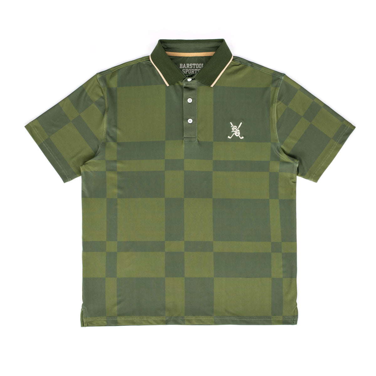 Barstool Golf Vintage Logo Geometric Polo-Polos-Fore Play-Green-S-Barstool Sports