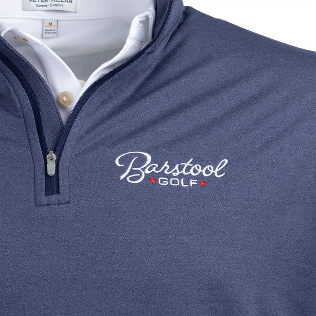 Peter Millar Barstool Golf Script Quarter Zip-Pullovers-Fore Play-Barstool Sports