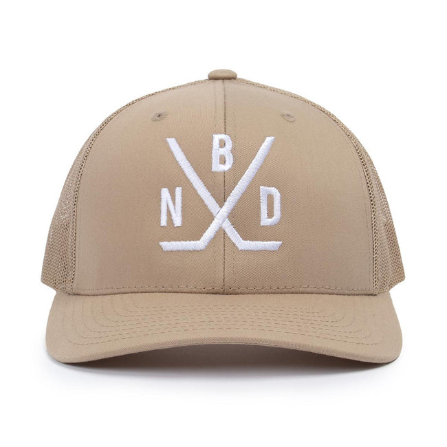 NBD x Spittin Chiclets Mesh Trucker Hat-Hats-Spittin Chiclets-Tan-One Size-Barstool Sports