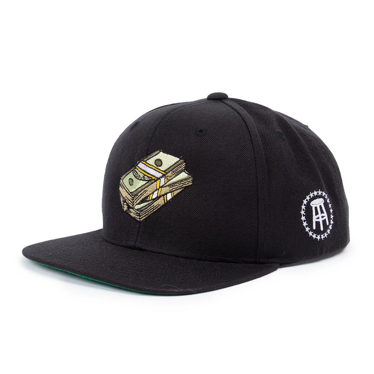 Stacks Snapback Hat-Hats-Million Dollaz Worth of Game-Black-One Size-Barstool Sports