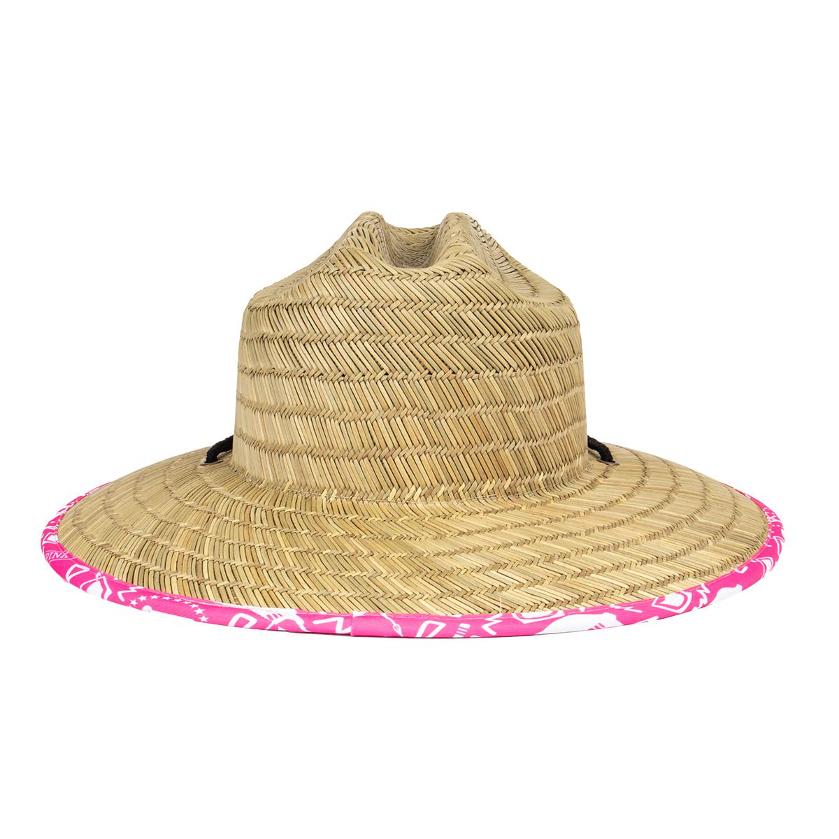 Pink Whitney Straw Lifeguard Hat-Hats-Pink Whitney-Tan-Barstool Sports