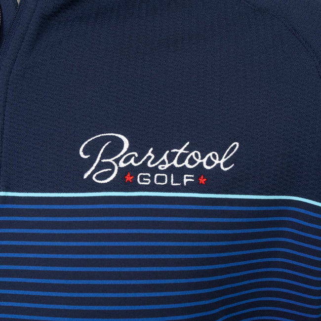 Peter Millar x Barstool Golf Perth Engineered Stripe Performance Quarter-Zip-Pullovers-Fore Play-Barstool Sports