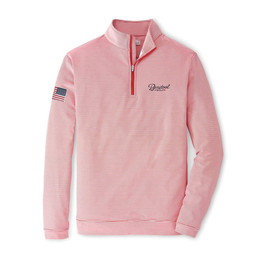 Peter Millar x Barstool Golf MiniStripe Performance QuarterZip