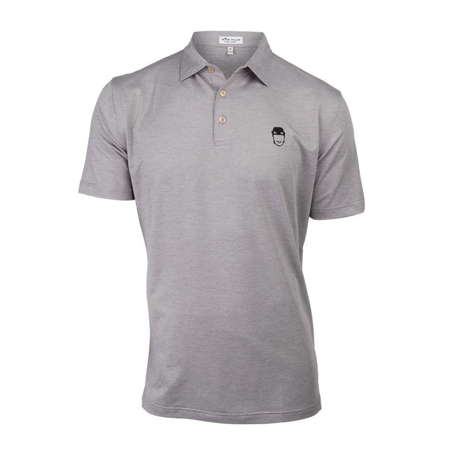 Peter Millar x Spittin Chiclets Solid Performance Polo II-Polos-Spittin Chiclets-Grey-S-Barstool Sports